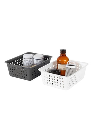 2 x Panier de rangement - 34 x 27,3 x 12,5 cm