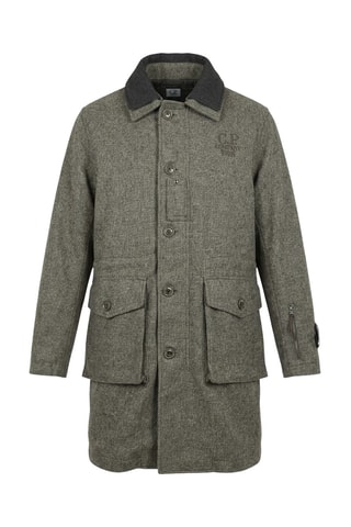 Abrigo con capucha de lana - Gris