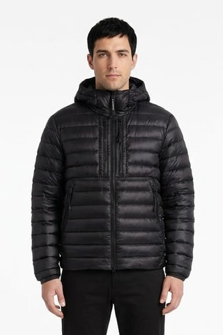 Anorak con capucha - Negro