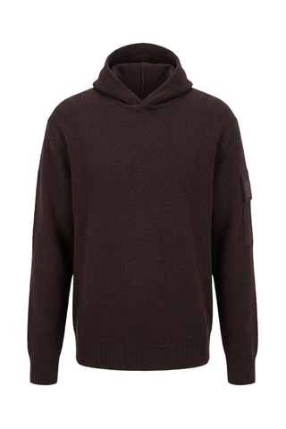 Jersey de lana con capucha - Burdeos