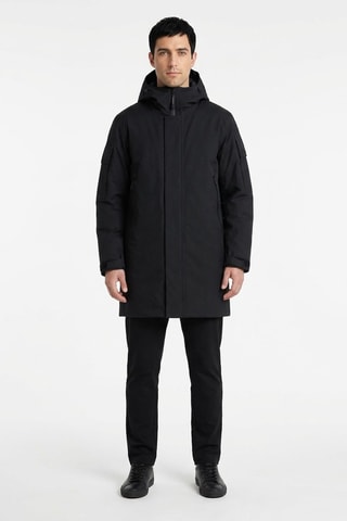 Parka con capucha - Negro