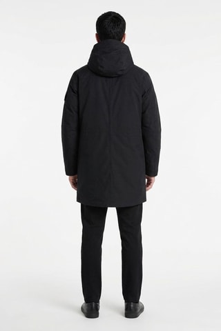 Parka con capucha - Negro