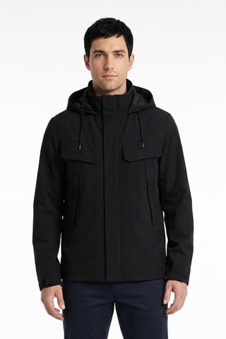 Chaqueta con capucha - Negro