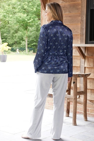 Chemise de pyjama Lune Scintillante - Bleu nuit