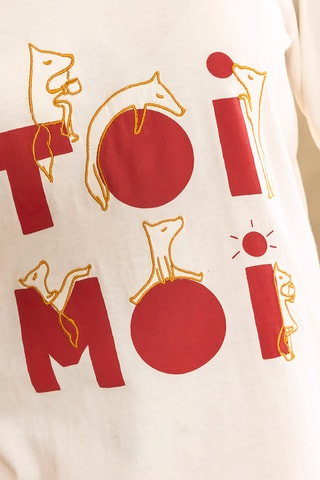 T-shirt de pyjama Toujours Ensemble - Ecru