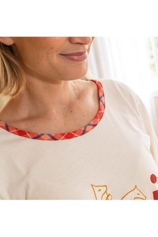 T-shirt de pyjama Toujours Ensemble - Ecru