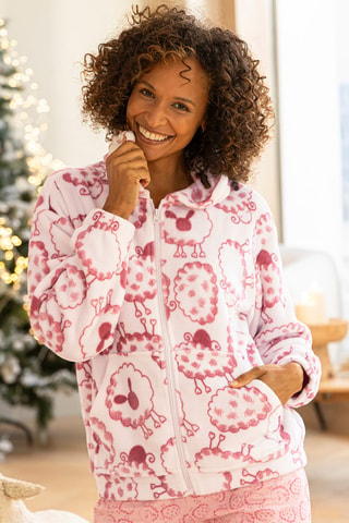 Sweat à capuche Saute Moutons - Rose clair