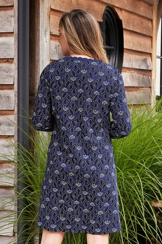 Chemise de nuit Lune Scintillante - Bleu marine