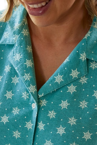 Chemise de nuit Sommets Enneigés - Turquoise