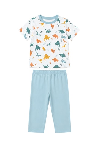 Pyjama Dino et compagnie - Blanc et bleu