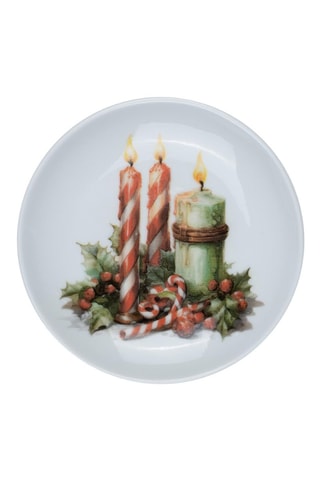 6 assiettes en porcelaine - 10 cm