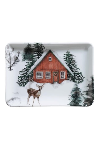 3 plats de service en porcelaine - 18 x 13 cm