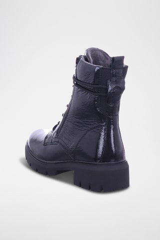 Bottines en cuir verni - Noir