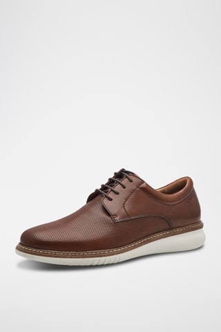 Stringate in pelle - Marrone