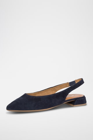 Escarpins en nubuck - Bleu nuit