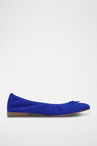 Ballerine in pelle scamosciata - Blu