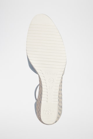 Espadrillas con zeppa in pelle scamosciata - Azzurro