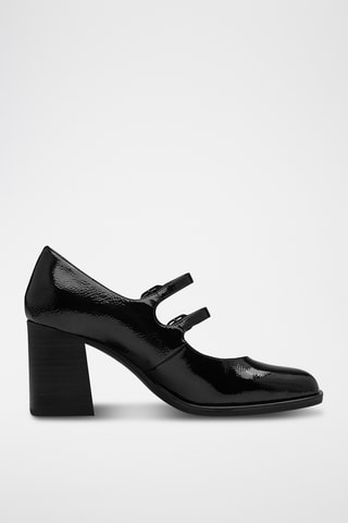 Babies à talons vernis - Noir