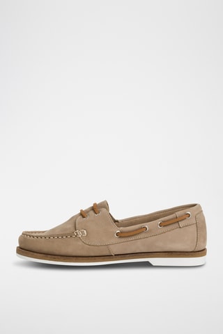 Scarpe da barca in pelle - Beige