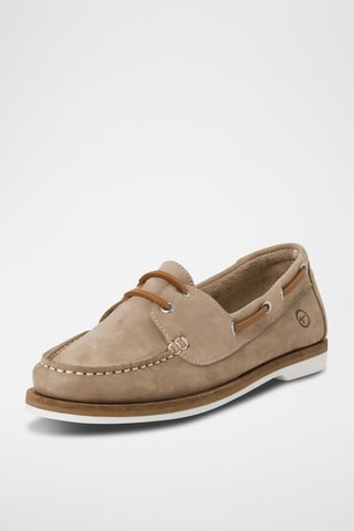 Scarpe da barca in pelle - Beige