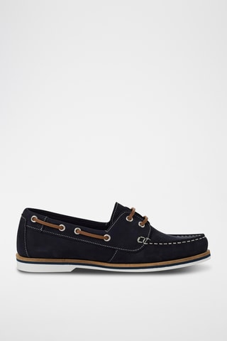 Scarpe da barca in pelle - Navy