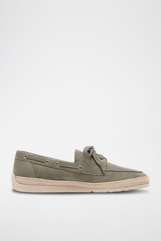 Scarpe da barca in pelle scamosciata - Verde