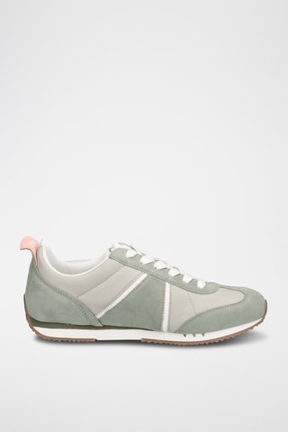 Sneakers in pelle - Verde salvia