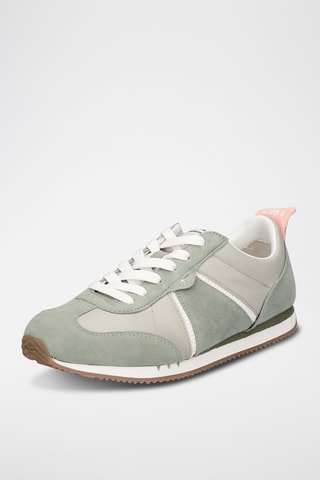 Sneakers in pelle - Verde salvia