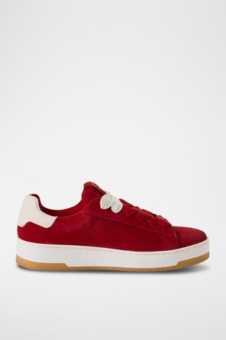 Sneakers in pelle scamosciata - Rosso