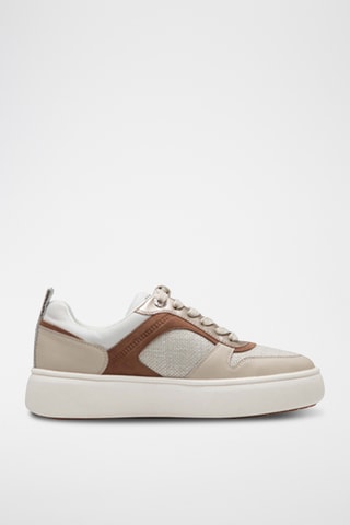 Sneakers in pelle - Beige