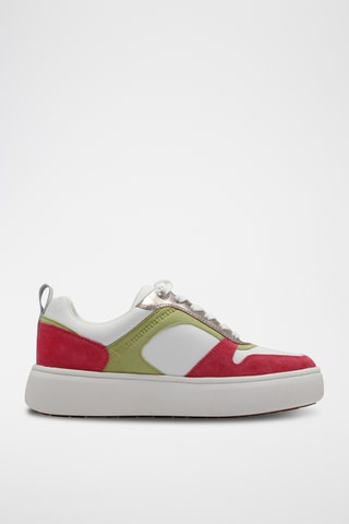 Sneakers platform in pelle - Bordeaux