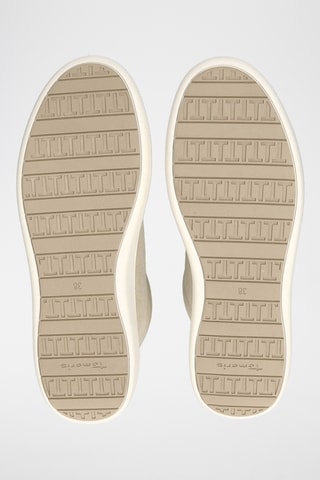 Sneakers platform in pelle - Beige e dorato