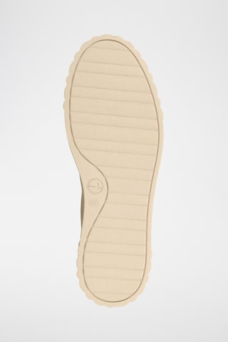 Sneakers platform in pelle - Beige