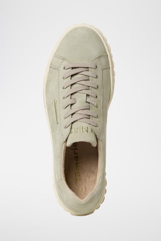Sneakers platform in pelle scamosciata - Verde salvia