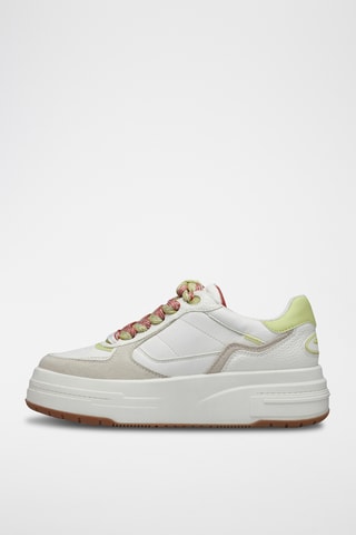 Sneakers platform in pelle - Verde