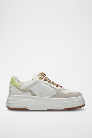 Sneakers platform in pelle - Verde