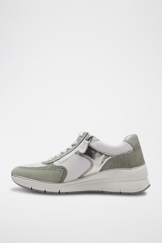 Sneakers in pelle - Verde salvia