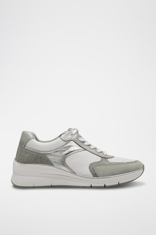 Sneakers in pelle - Verde salvia