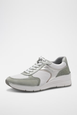Sneakers in pelle - Verde salvia