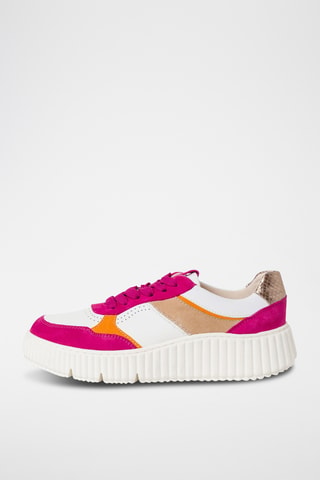 Sneakers in pelle - Fucsia
