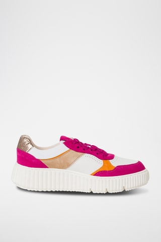 Sneakers in pelle - Fucsia