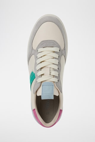 Sneakers platform in pelle scamosciata - Multicolore