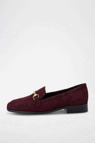 Mocassins en nubuck - Rouge