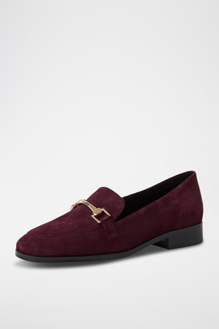 Mocassins en nubuck - Rouge