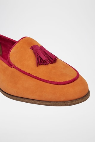 Mocassini in pelle scamosciata - Arancione