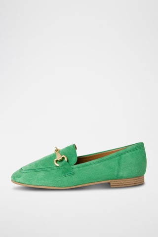 Mocassini in pelle scamosciata - Verde