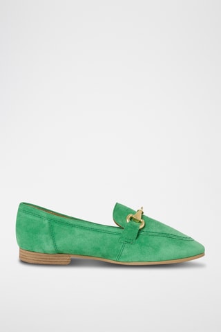 Mocassini in pelle scamosciata - Verde