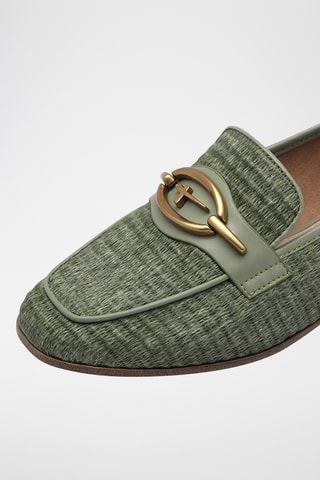 Mocassins en cuir - Vert sauge