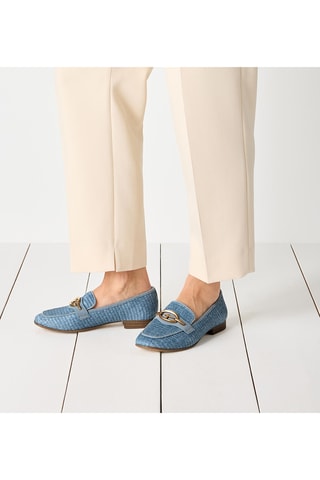 Mocassins en cuir - Bleu