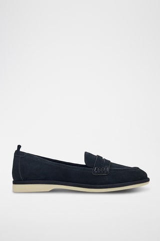 Mocassini in pelle scamosciata - Blu
